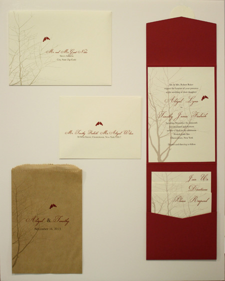 Adirondack Wedding Invitations | The Kingsbury Printing Co. | Adirondack Weddings Magazine