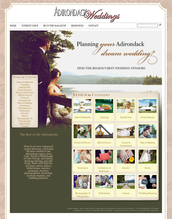 Adirondack Wedding Online Vendor Directory professionals