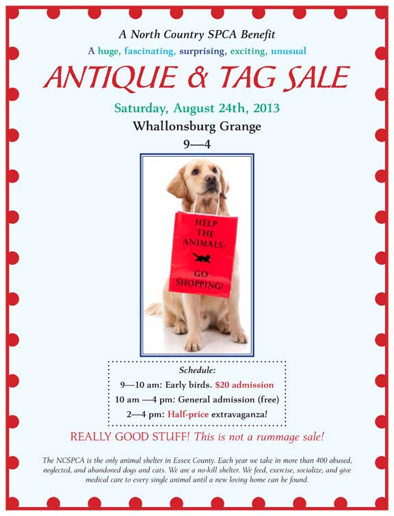 Adirondack Weddings | North Country SPCA Tag Sale