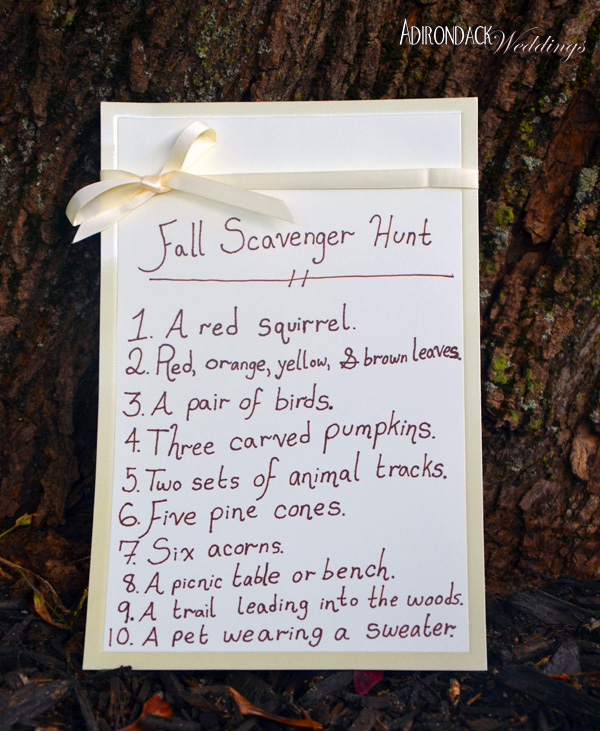 A Fall Scavenger Hunt by Adirondack Weddings Magazine