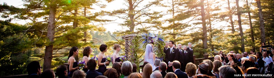 Lake side wedding ceremony