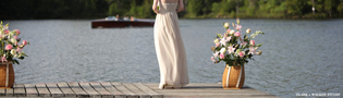 Beautiful lake side wedding ceremony in Lake Placid